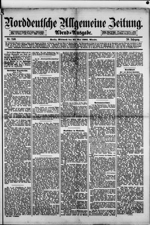 Norddeutsche allgemeine Zeitung vom 25.05.1881