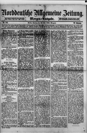 Norddeutsche allgemeine Zeitung vom 29.05.1881