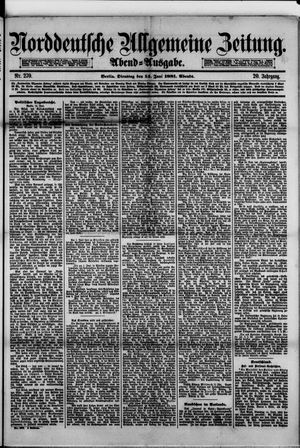 Norddeutsche allgemeine Zeitung vom 14.06.1881