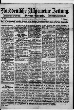 Norddeutsche allgemeine Zeitung vom 29.06.1881