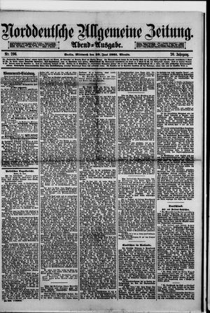 Norddeutsche allgemeine Zeitung vom 29.06.1881