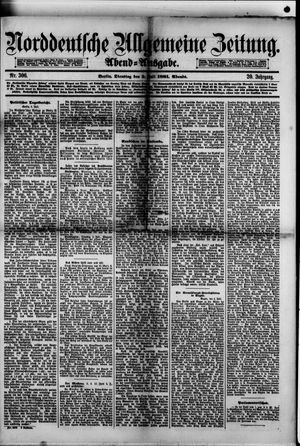Norddeutsche allgemeine Zeitung on Jul 5, 1881