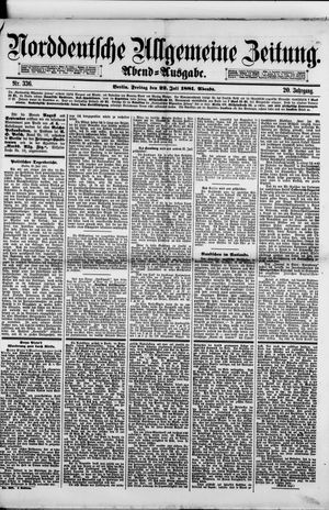 Norddeutsche allgemeine Zeitung vom 22.07.1881