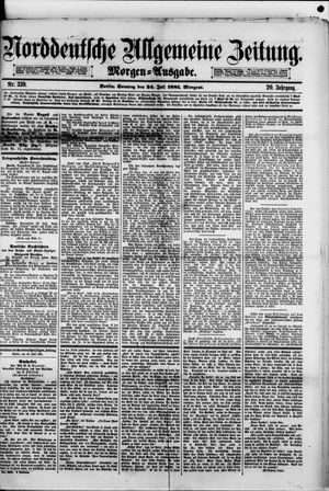 Norddeutsche allgemeine Zeitung vom 24.07.1881
