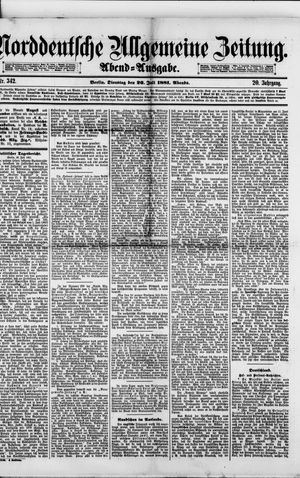 Norddeutsche allgemeine Zeitung vom 26.07.1881