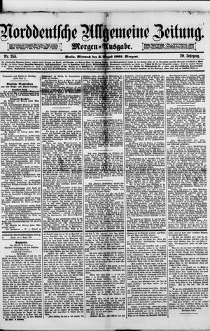 Norddeutsche allgemeine Zeitung vom 03.08.1881