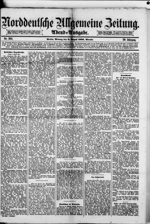 Norddeutsche allgemeine Zeitung vom 08.08.1881