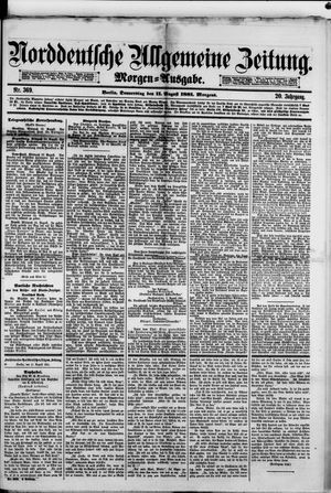 Norddeutsche allgemeine Zeitung on Aug 11, 1881