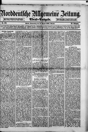 Norddeutsche allgemeine Zeitung on Aug 11, 1881
