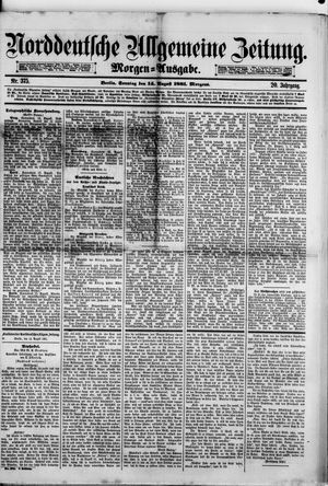 Norddeutsche allgemeine Zeitung vom 14.08.1881