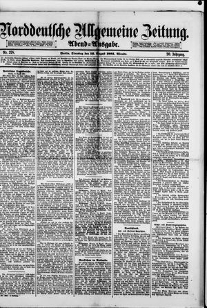 Norddeutsche allgemeine Zeitung vom 16.08.1881