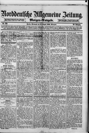 Norddeutsche allgemeine Zeitung vom 17.08.1881