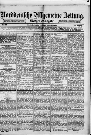 Norddeutsche allgemeine Zeitung vom 19.08.1881