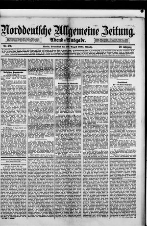 Norddeutsche allgemeine Zeitung vom 20.08.1881