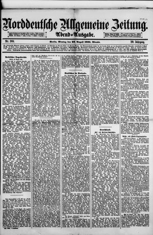 Norddeutsche allgemeine Zeitung vom 22.08.1881