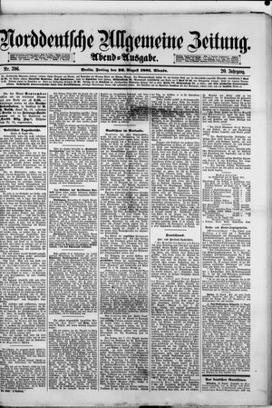 Norddeutsche allgemeine Zeitung vom 26.08.1881