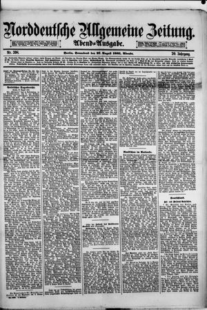 Norddeutsche allgemeine Zeitung vom 27.08.1881