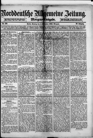 Norddeutsche allgemeine Zeitung vom 04.09.1881