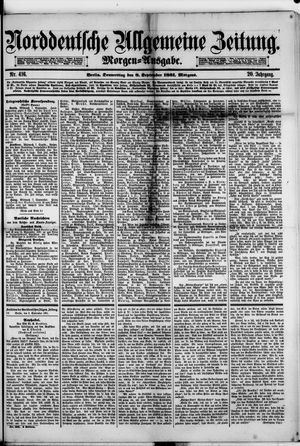 Norddeutsche allgemeine Zeitung vom 08.09.1881