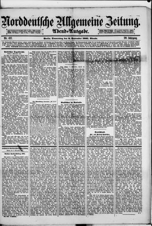 Norddeutsche allgemeine Zeitung vom 08.09.1881