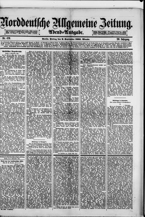 Norddeutsche allgemeine Zeitung vom 09.09.1881