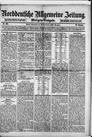Norddeutsche allgemeine Zeitung vom 10.09.1881