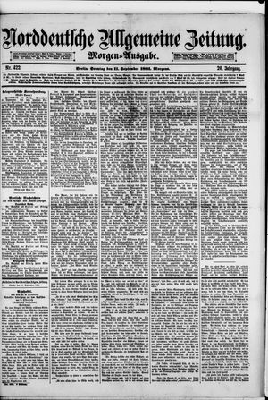 Norddeutsche allgemeine Zeitung vom 11.09.1881