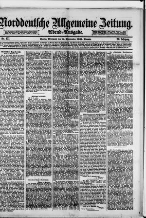 Norddeutsche allgemeine Zeitung vom 14.09.1881