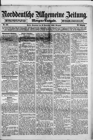 Norddeutsche allgemeine Zeitung vom 17.09.1881