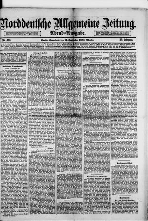 Norddeutsche allgemeine Zeitung vom 17.09.1881