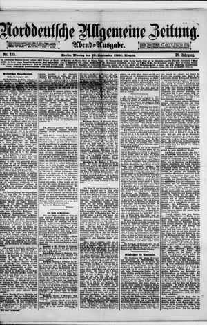Norddeutsche allgemeine Zeitung vom 19.09.1881