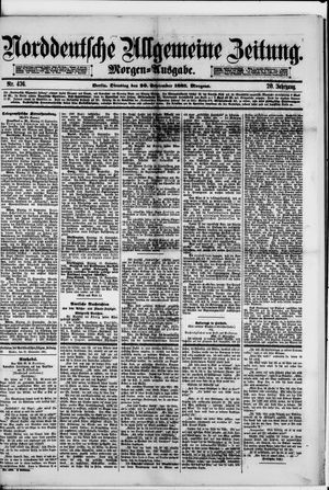 Norddeutsche allgemeine Zeitung vom 20.09.1881