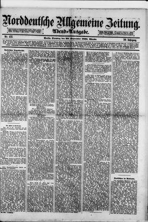 Norddeutsche allgemeine Zeitung vom 20.09.1881