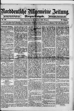 Norddeutsche allgemeine Zeitung vom 22.09.1881