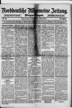 Norddeutsche allgemeine Zeitung vom 23.09.1881