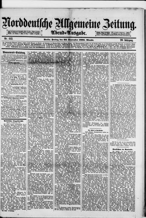 Norddeutsche allgemeine Zeitung vom 23.09.1881