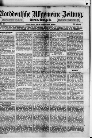 Norddeutsche allgemeine Zeitung vom 10.10.1881