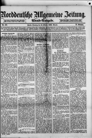 Norddeutsche allgemeine Zeitung vom 11.10.1881