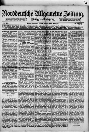 Norddeutsche allgemeine Zeitung vom 13.10.1881