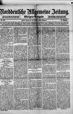 Norddeutsche allgemeine Zeitung vom 14.10.1881