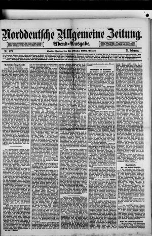 Norddeutsche allgemeine Zeitung vom 14.10.1881