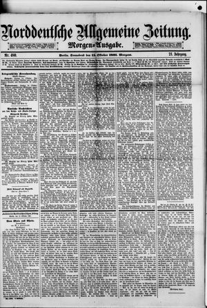 Norddeutsche allgemeine Zeitung vom 15.10.1881