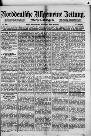 Norddeutsche allgemeine Zeitung vom 22.10.1881