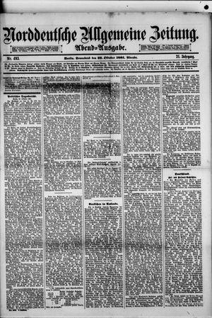 Norddeutsche allgemeine Zeitung vom 22.10.1881