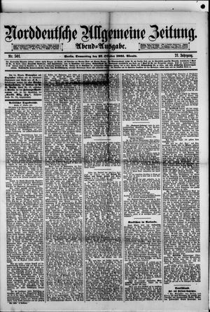 Norddeutsche allgemeine Zeitung vom 27.10.1881
