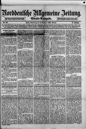 Norddeutsche allgemeine Zeitung on Nov 3, 1881