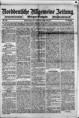 Norddeutsche allgemeine Zeitung vom 04.11.1881