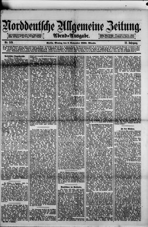 Norddeutsche allgemeine Zeitung vom 07.11.1881