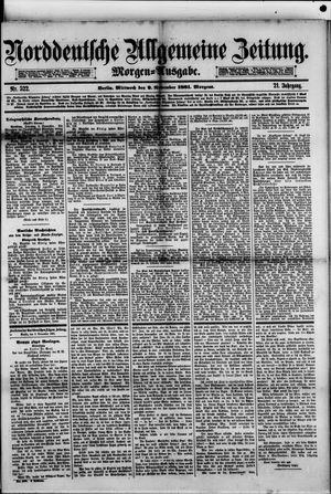 Norddeutsche allgemeine Zeitung vom 09.11.1881