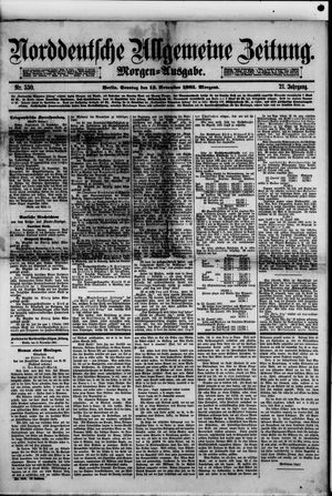 Norddeutsche allgemeine Zeitung vom 13.11.1881